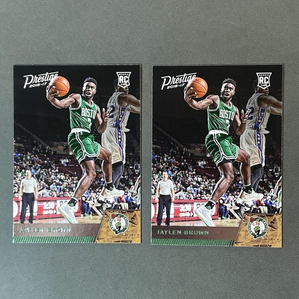 2016-17 Panini Prestige Jaylen Brown Rookie Card RC Boston Celtics #153 Lot of 2